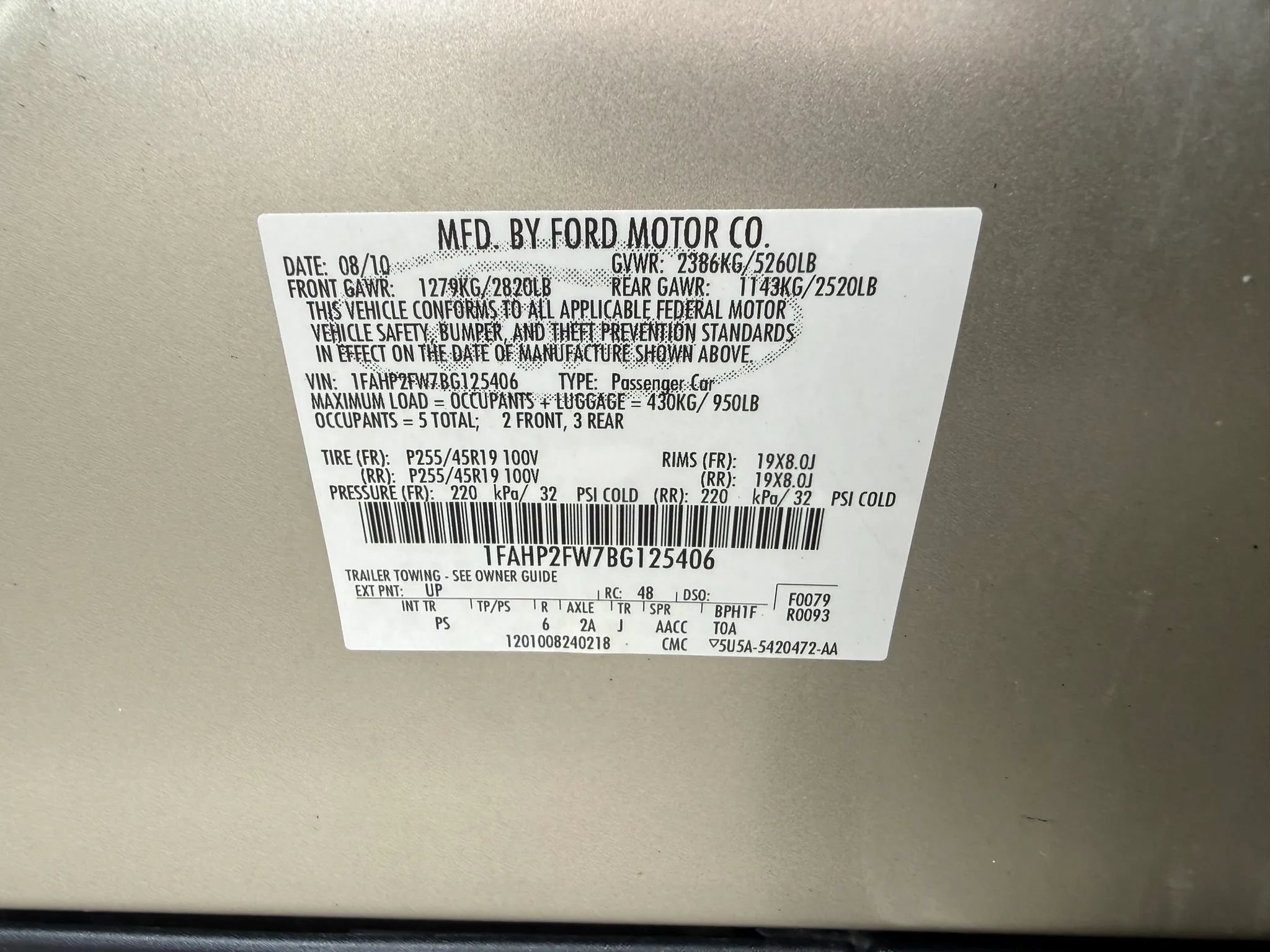 Used 2011 Ford Taurus Limited w/ 301A Rapid Spec Order Code FWD image 30