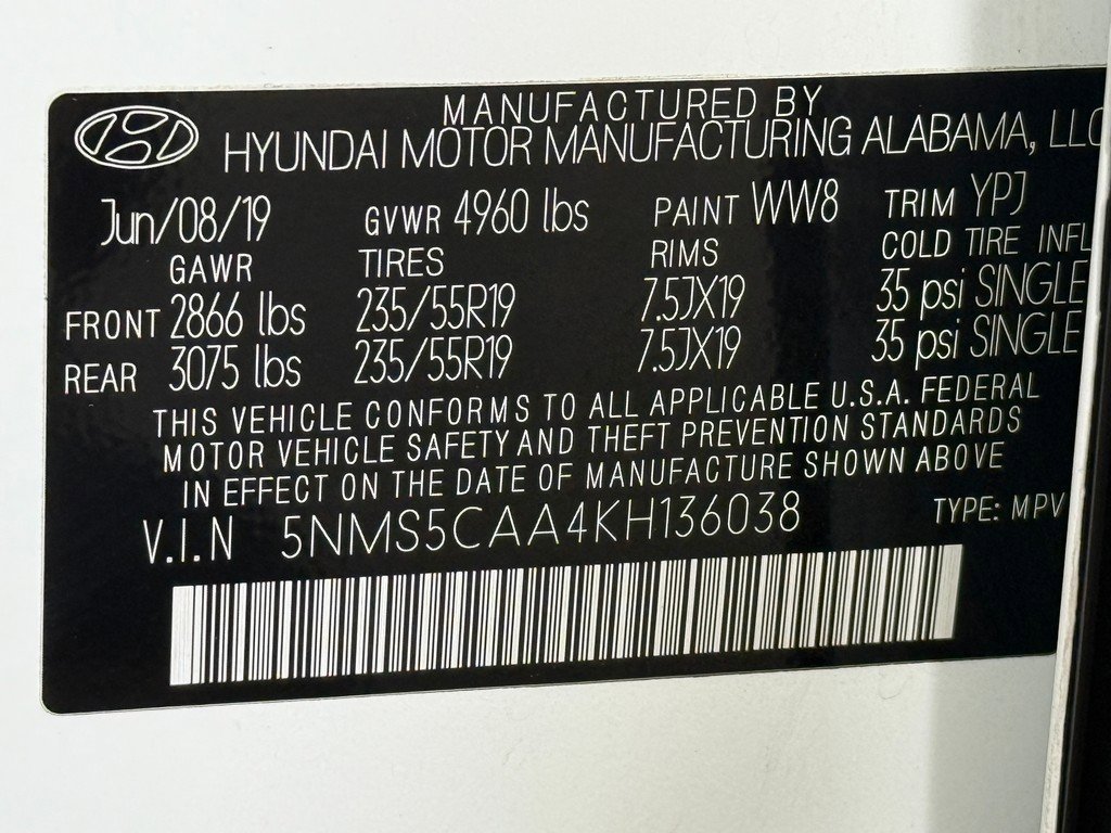 Used 2019 Hyundai Santa Fe Limited w/ Cargo Package image 45