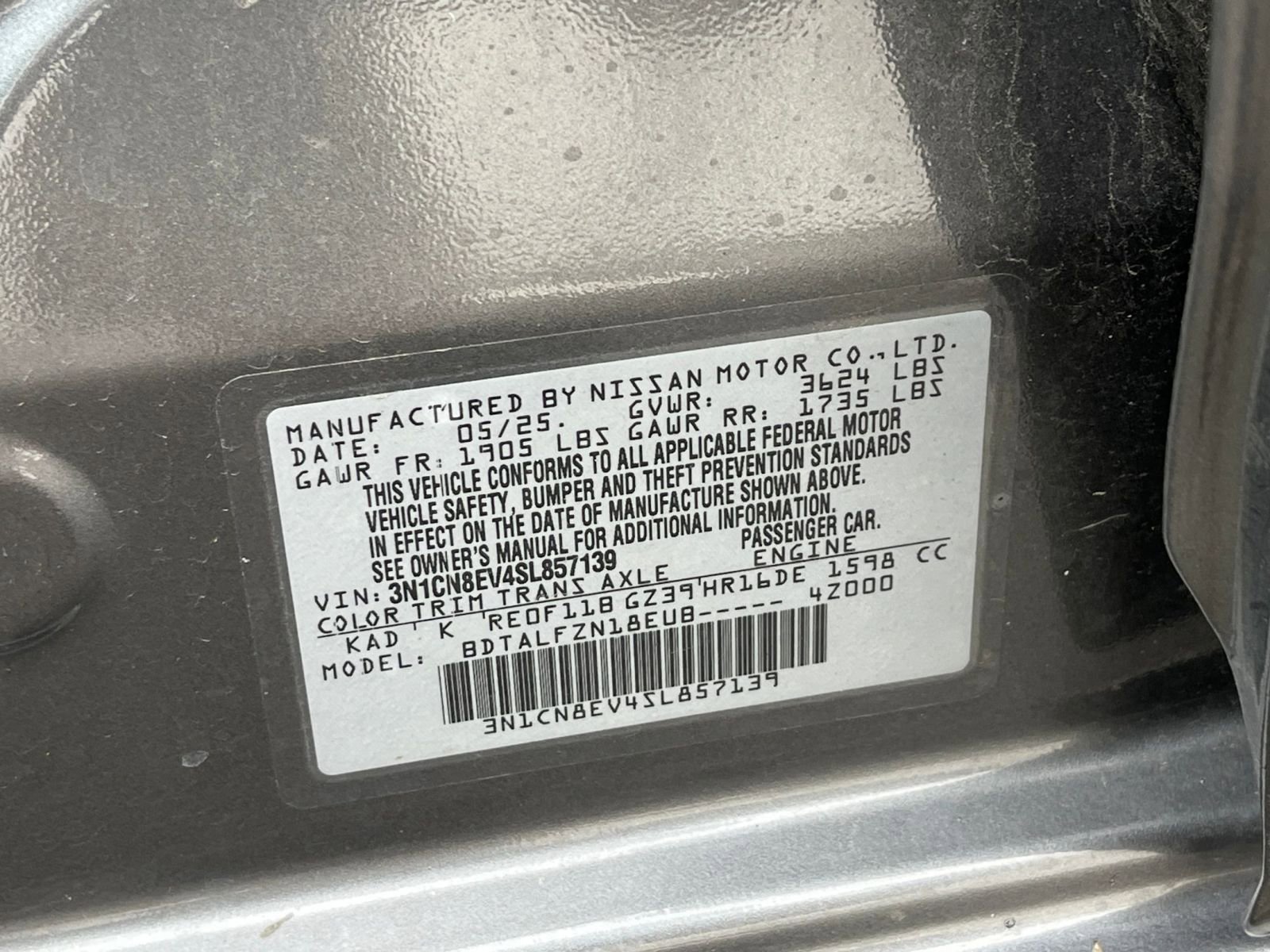 Used 2025 Nissan Versa SV FWD image 28