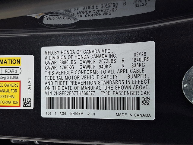 New 2026 Honda Civic Sport image 21