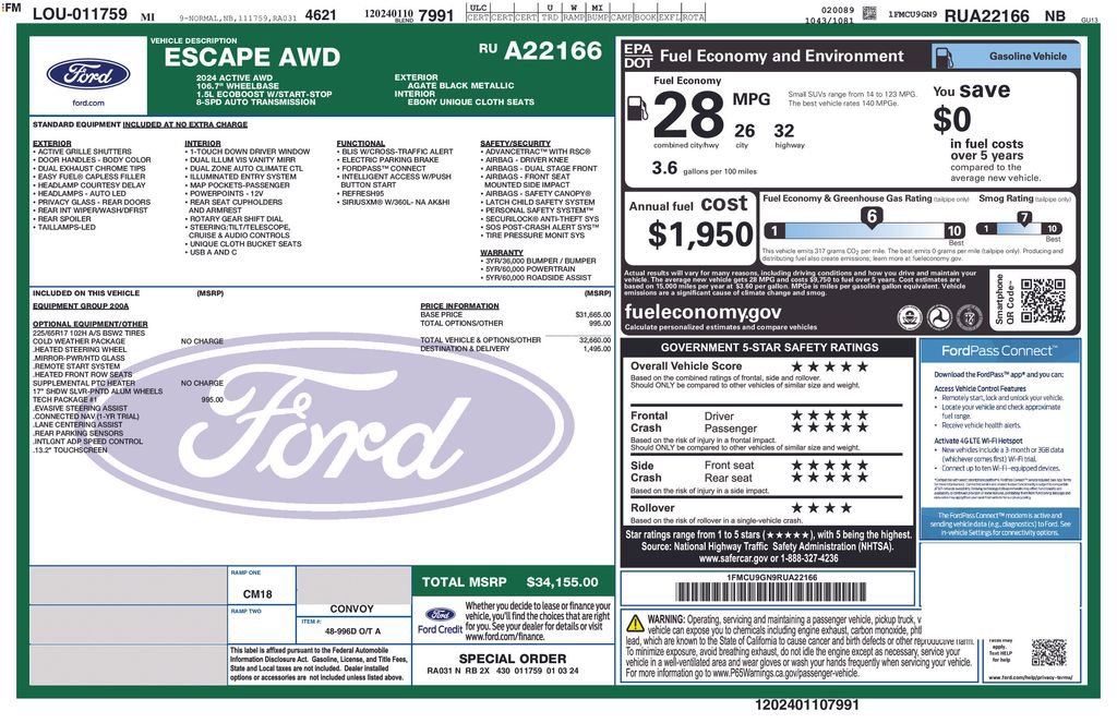 Used 2024 Ford Escape Active w/ Tech Pack #1 AWD/4WD image 26