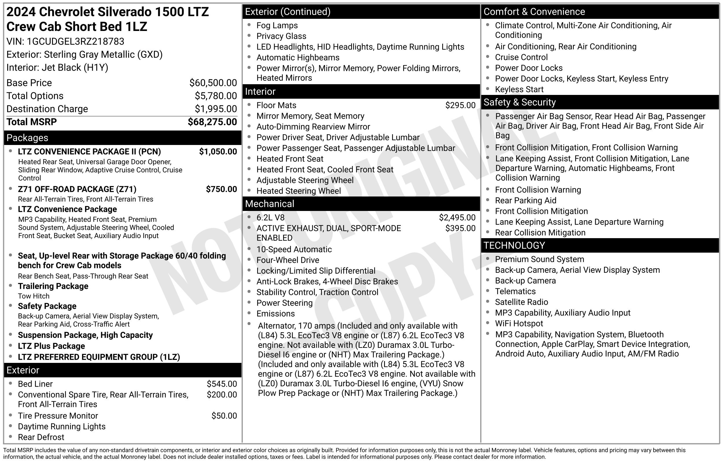 Used 2024 Chevrolet Silverado 1500 LTZ w/ LTZ Convenience Package II AWD/4WD image 44