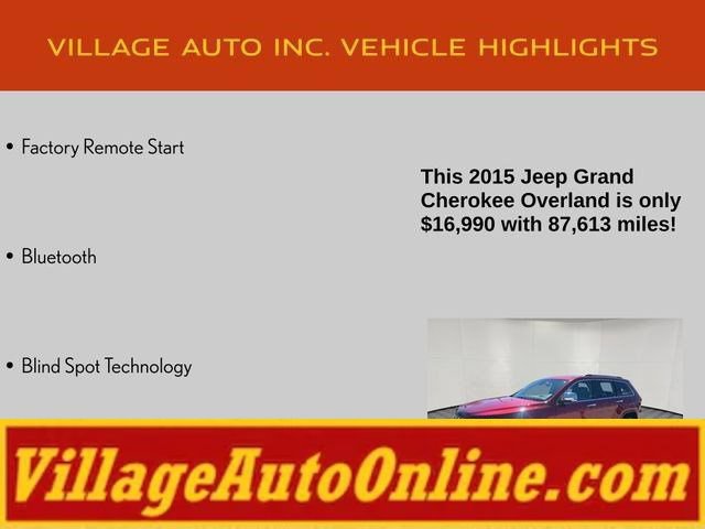Used 2015 Jeep Grand Cherokee Overland w/ Advanced Technology Group AWD/4WD image 24