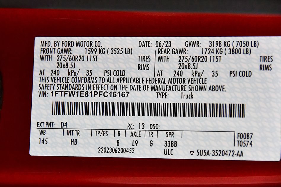 Used 2023 Ford F150 Lariat w/ Equipment Group 502A High AWD/4WD image 17