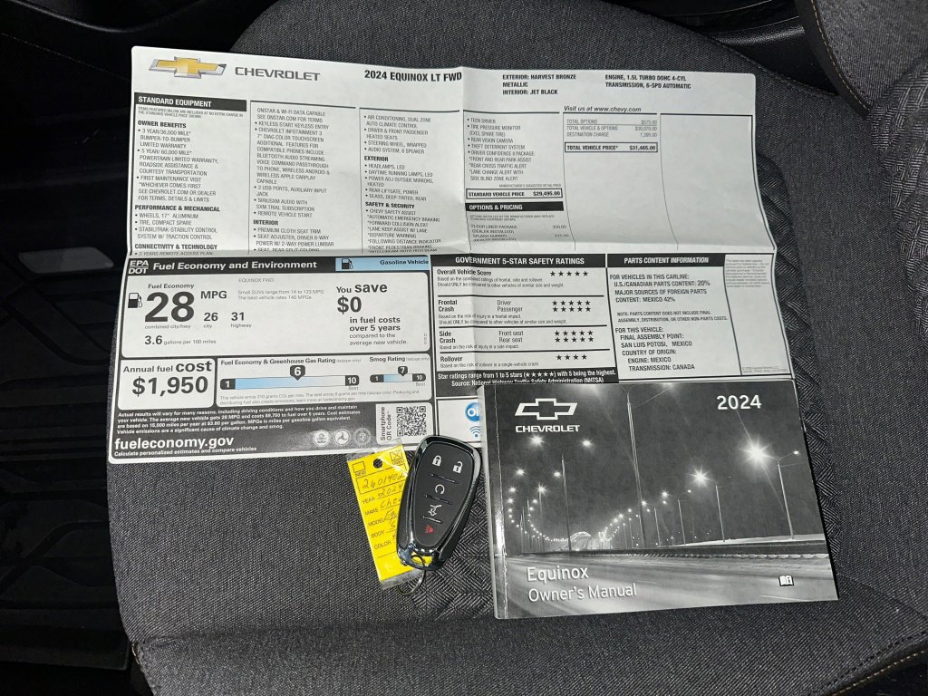 Certified 2024 Chevrolet Equinox LT w/ LPO, Floor Liner Package image 16