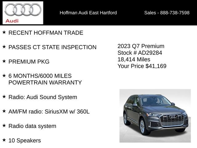 Certified 2023 Audi Q7 2.0T Premium w/ Convenience Package AWD/4WD image 12