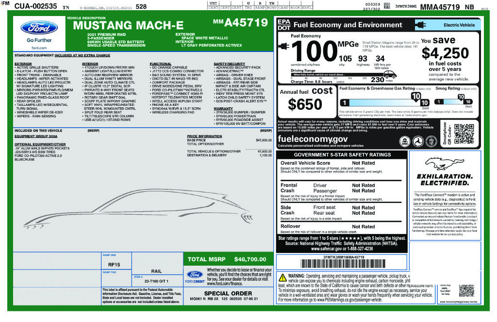 Used 2021 Ford Mustang Mach-E Premium RWD image 34