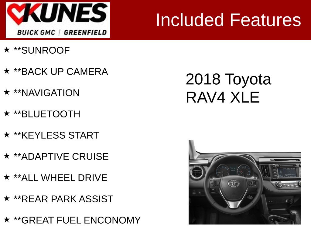 Used 2018 Toyota RAV4 XLE w/ Plus Extra Value Package AWD/4WD image 2