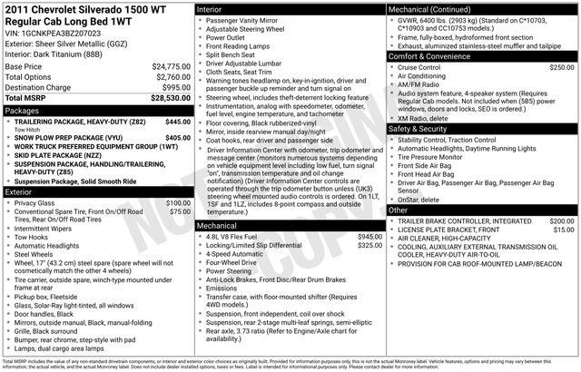 Used 2011 Chevrolet Silverado 1500 W/T AWD/4WD image 11