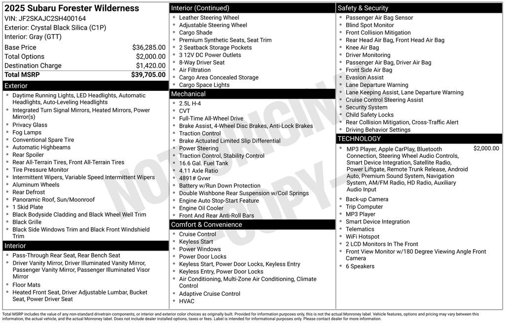 Used 2025 Subaru Forester Wilderness AWD/4WD image 36