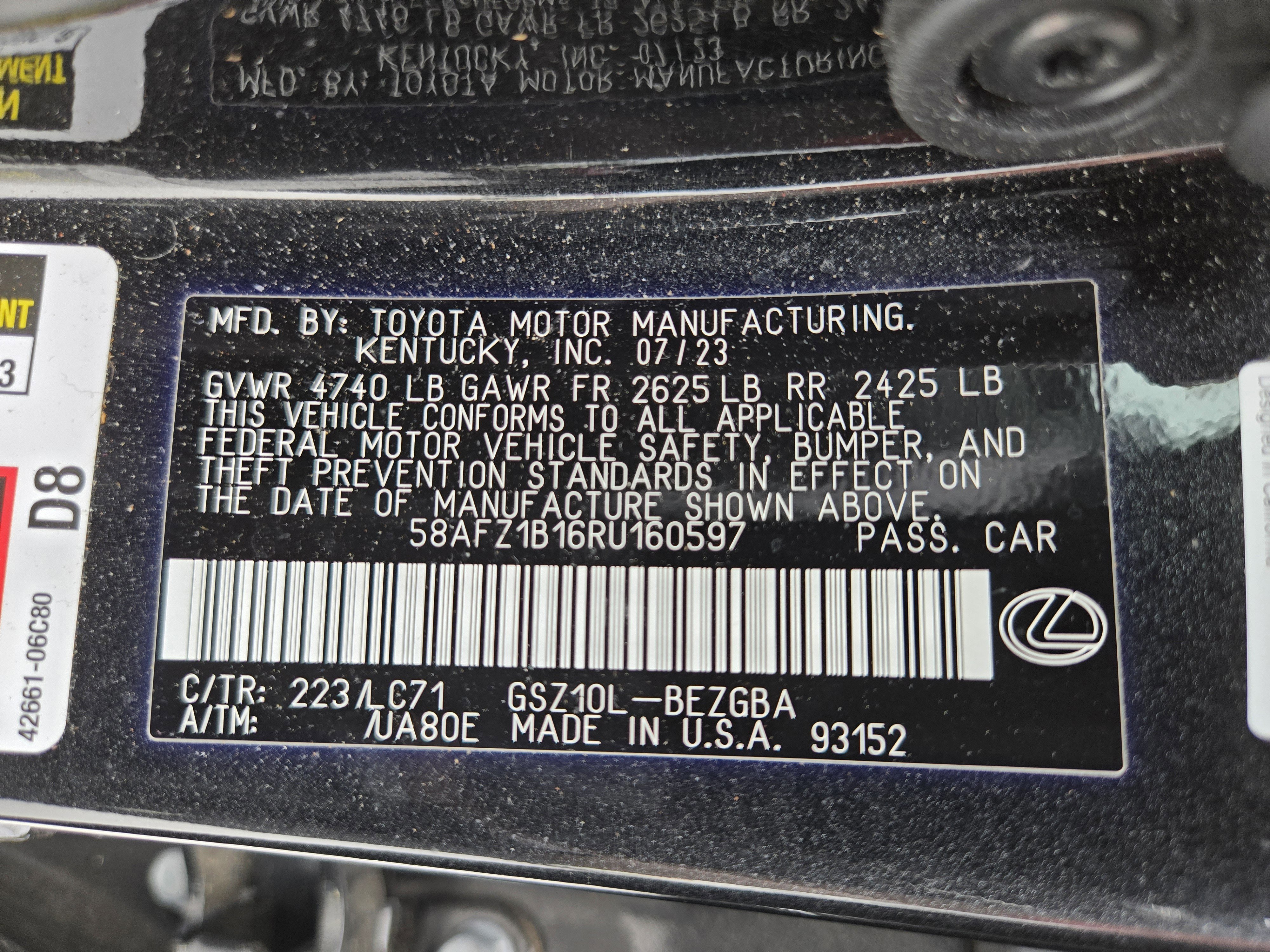 Certified 2024 Lexus ES 350 Ultra Luxury w/ Accessory Package (Z2) FWD image 31