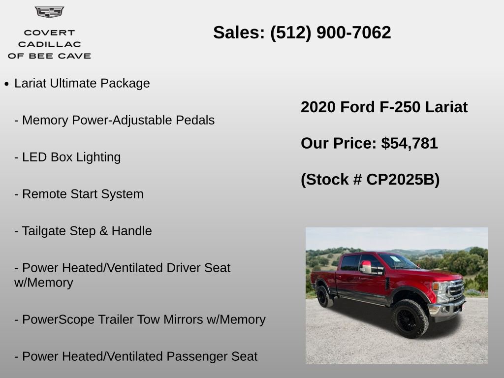 Used 2020 Ford F250 Lariat w/ Lariat Ultimate Package AWD/4WD image 12