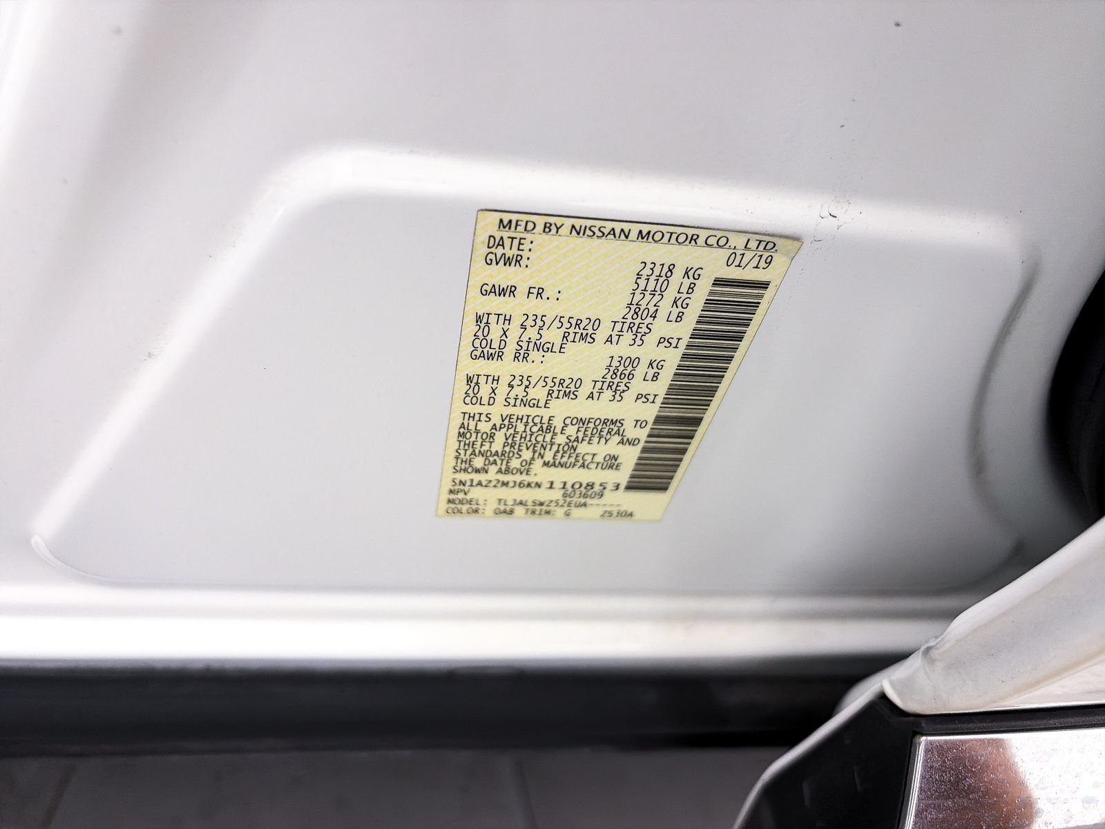 Used 2019 Nissan Murano Platinum w/ Cargo Package FWD image 41