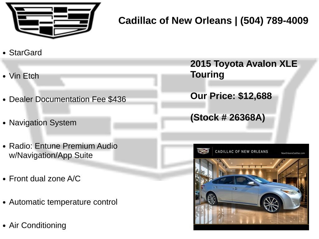 Used 2015 Toyota Avalon XLE Touring FWD image 7