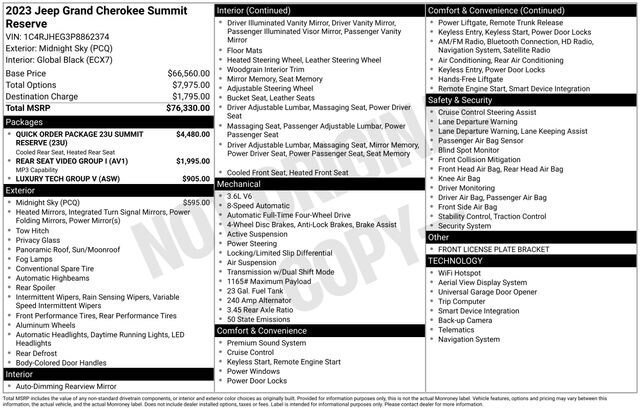 Used 2023 Jeep Grand Cherokee Summit AWD/4WD image 2