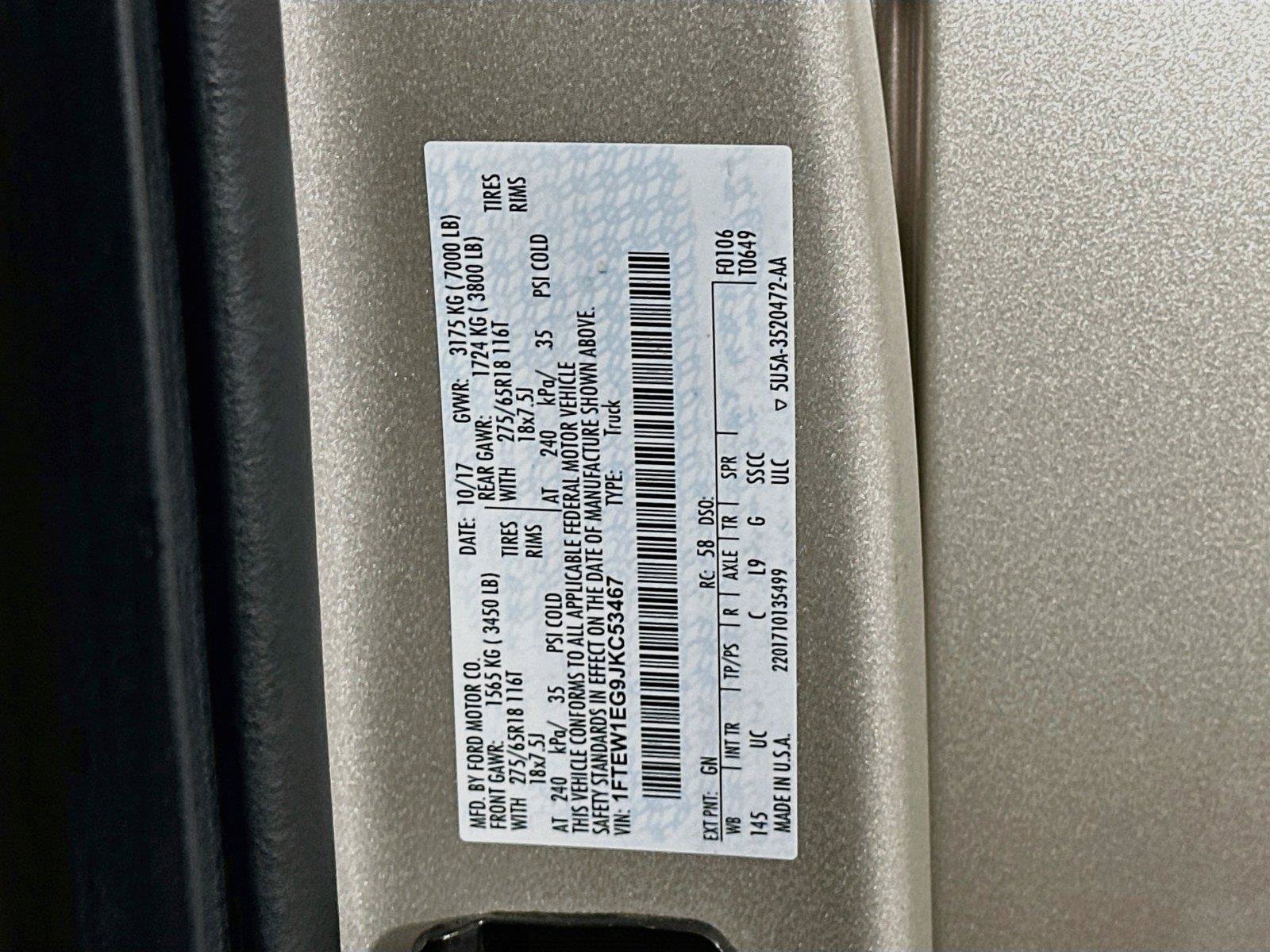 Used 2018 Ford F150 XLT w/ Equipment Group 302A Luxury AWD/4WD image 23