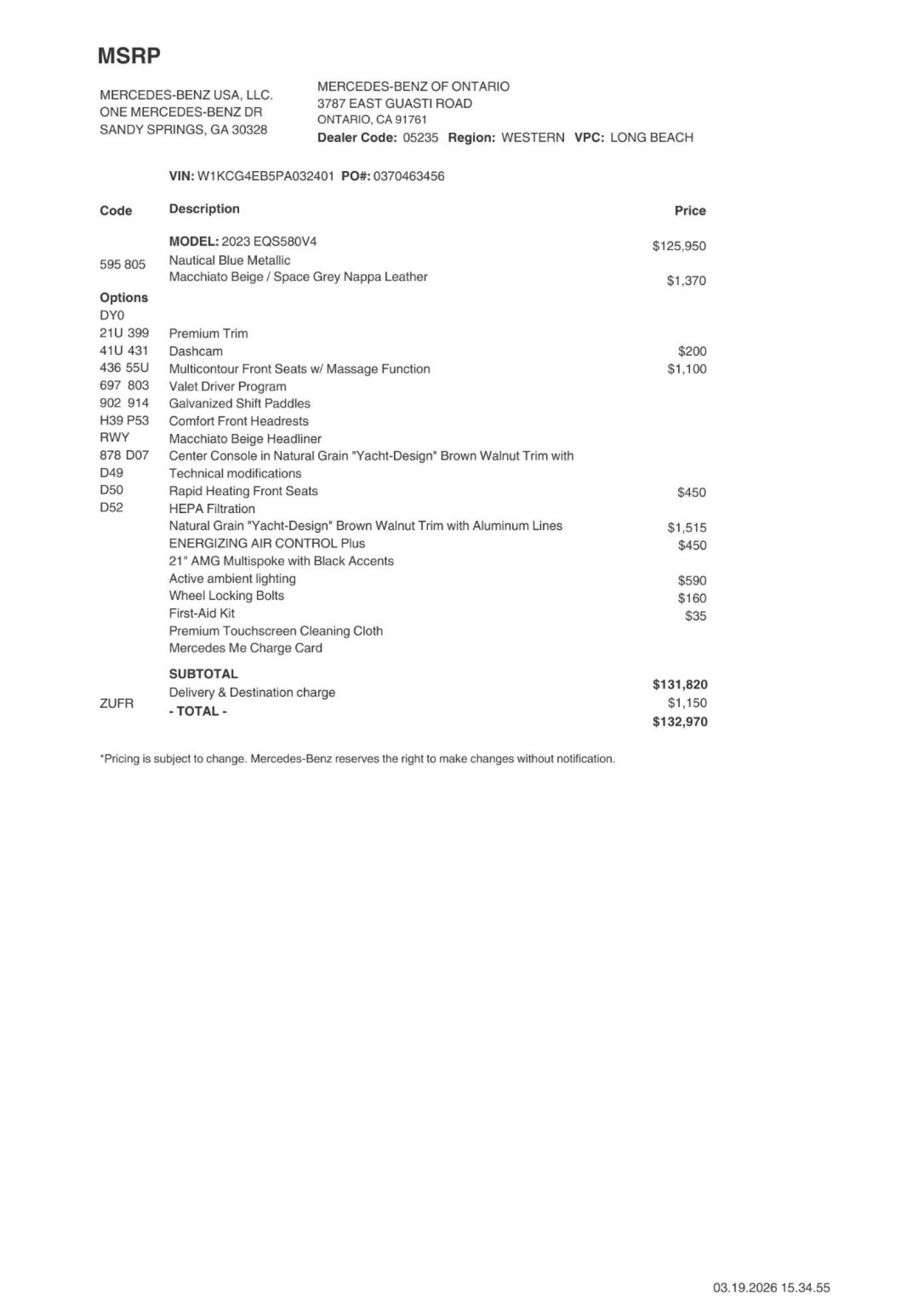 Certified 2023 Mercedes-Benz EQS 580 EQS 580 image 2