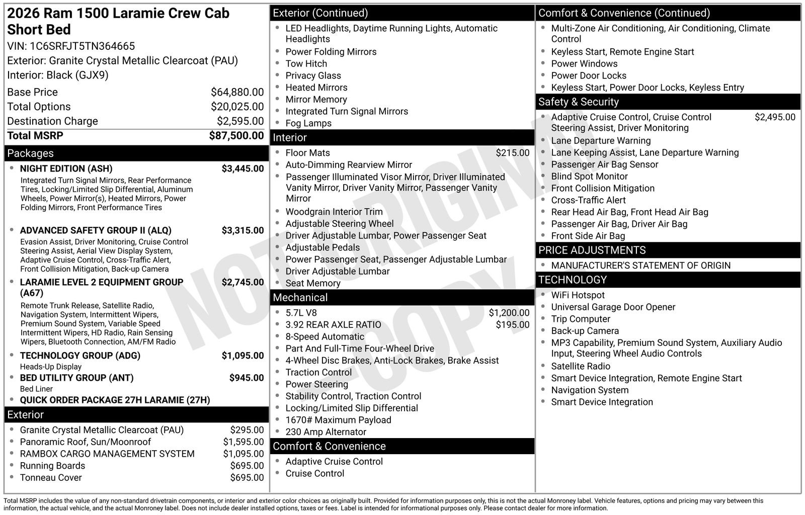New 2026 RAM 1500 Laramie w/ Night Edition AWD/4WD image 31