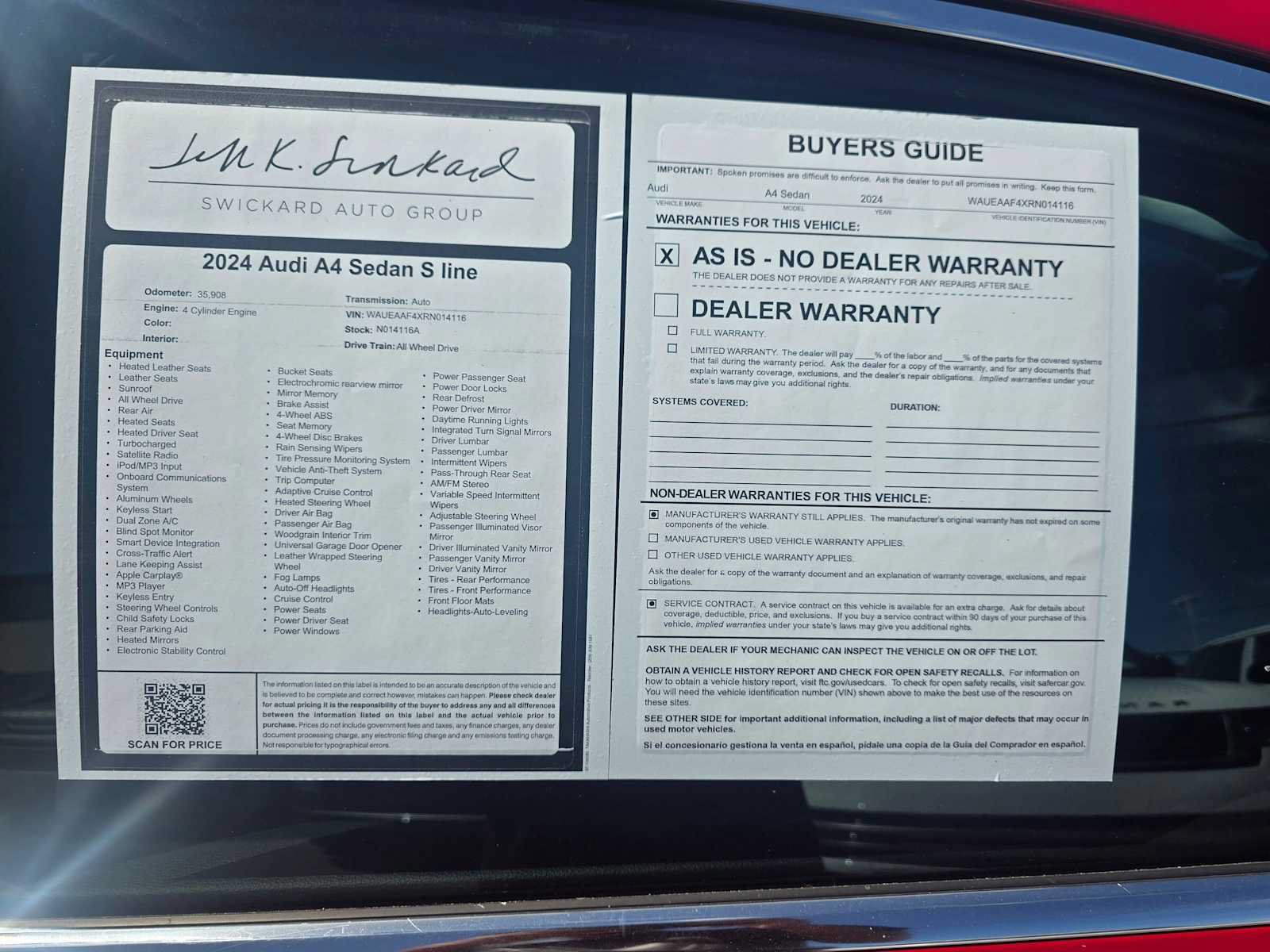 Used 2024 Audi A4 2.0T Premium Plus AWD/4WD image 15