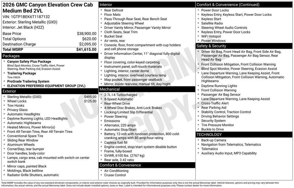 Certified 2026 GMC Canyon Elevation RWD image 24