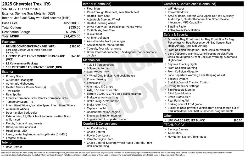 Used 2025 Chevrolet Trax RS w/ Driver Confidence Package FWD image 38