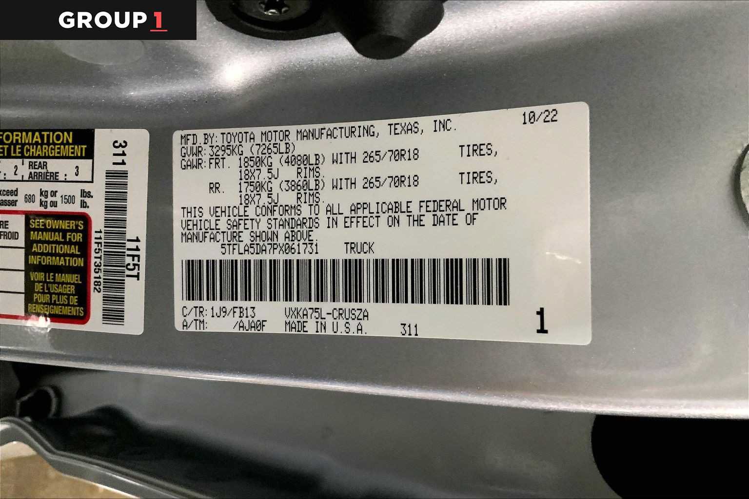 Certified 2023 Toyota Tundra SR5 w/ TRD Off-Road Package AWD/4WD image 37