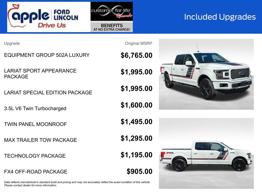 Certified 2020 Ford F150 Lariat w/ Equipment Group 502A Luxury image 4