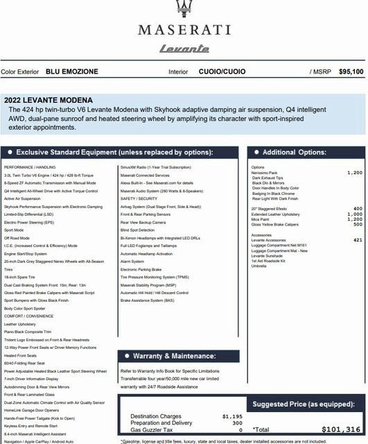 Used 2022 Maserati Levante Modena image 2