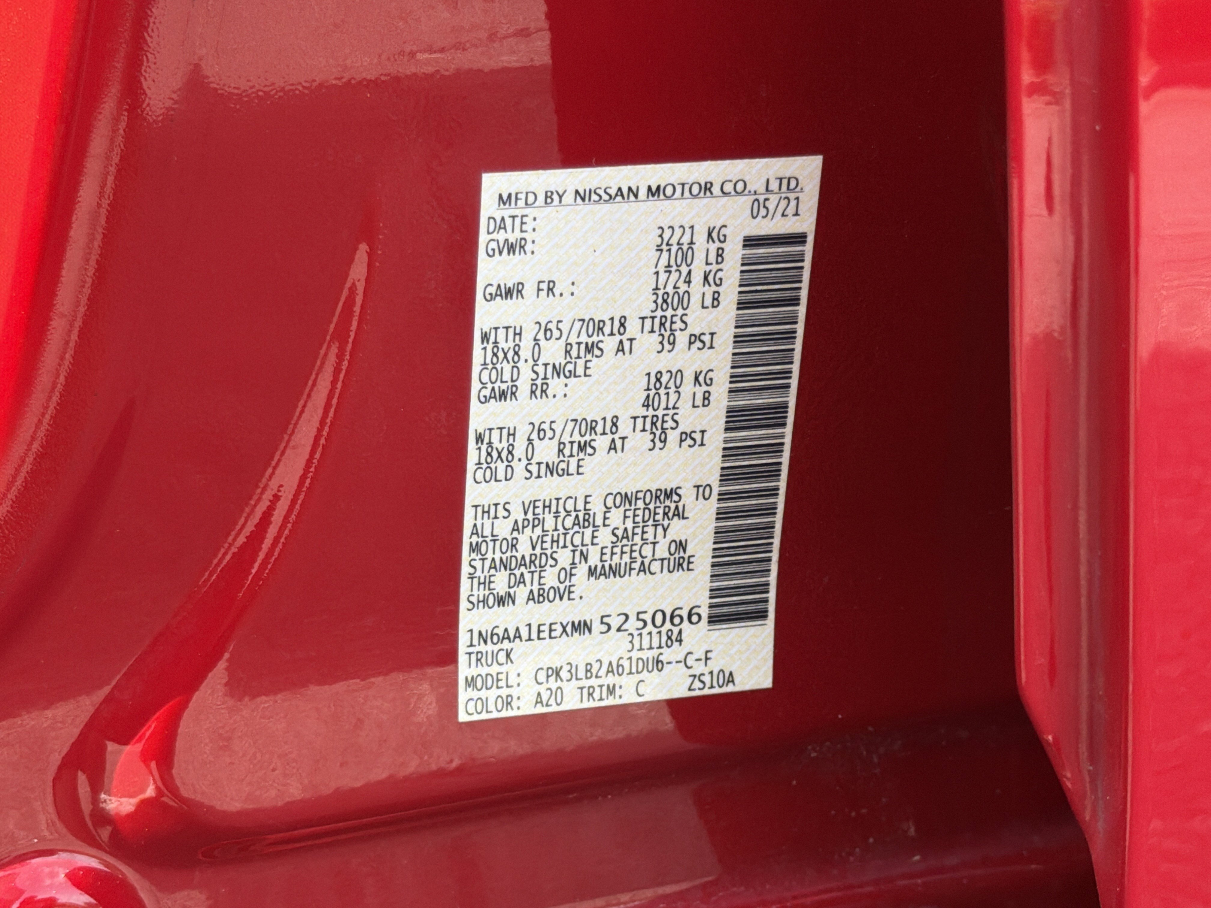 Used 2021 Nissan Titan SV w/ Accessory Utility Package RWD image 32