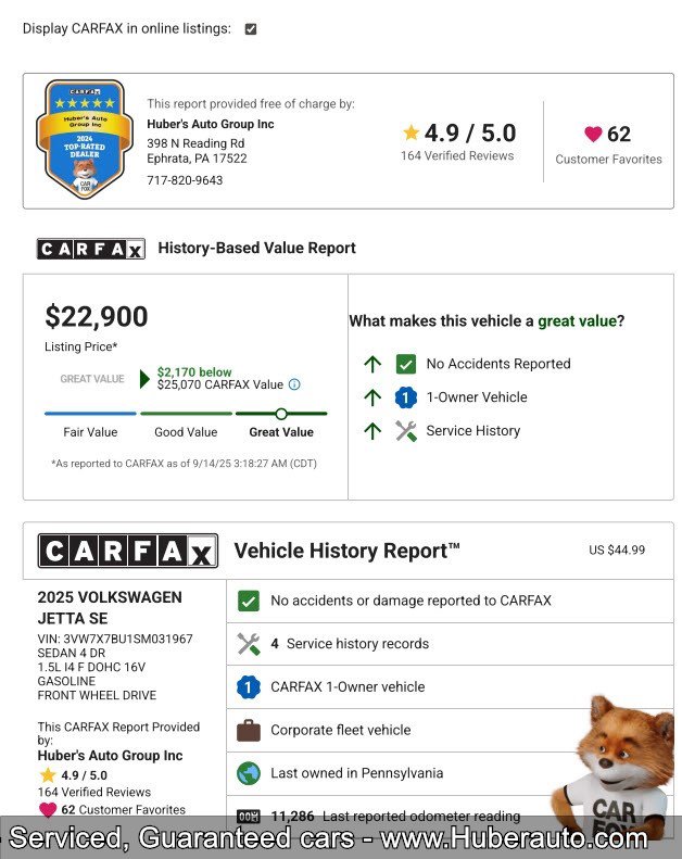 Used 2025 Volkswagen Jetta SE image 5