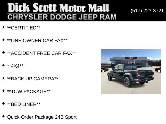 Certified 2025 Jeep Gladiator Sport AWD/4WD image 11