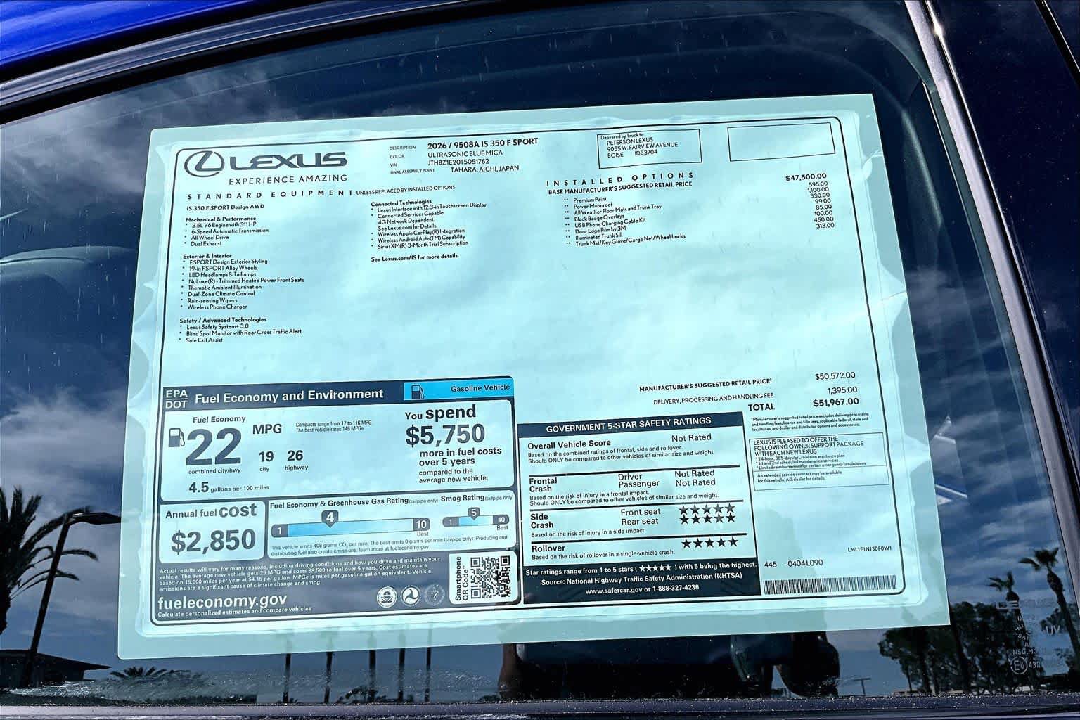 New 2026 Lexus IS 350 F Sport w/ Accessory Package Z1 AWD/4WD image 22