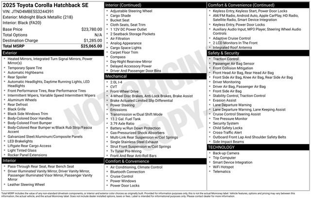 Used 2025 Toyota Corolla SE image 19