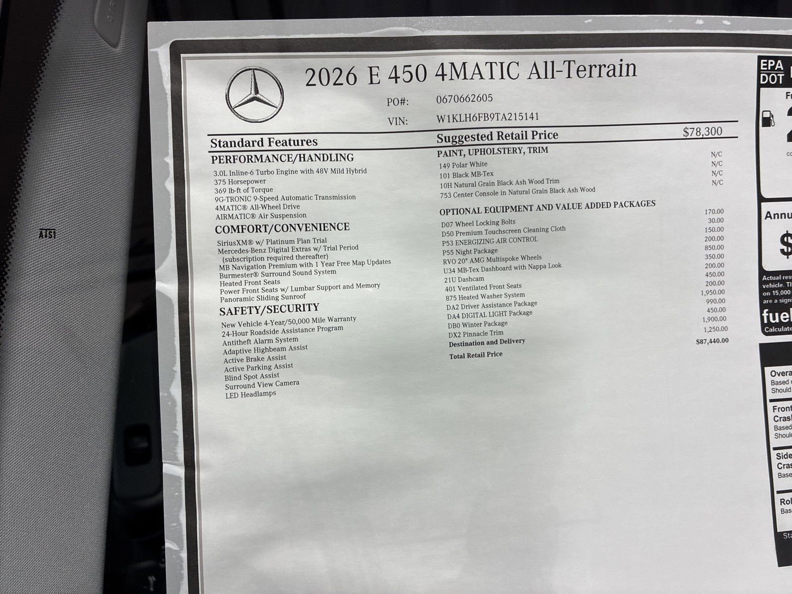 New 2026 Mercedes-Benz E 450 4MATIC All-Terrain Wagon image 22