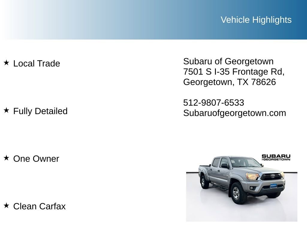 Used 2014 Toyota Tacoma 4x4 Double Cab w/ SR5 Package image 9