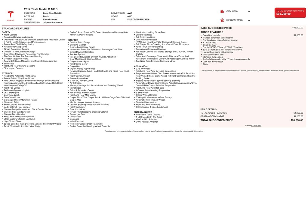 Used 2017 Tesla Model X 100D image 9