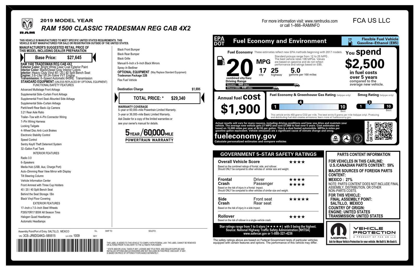 Used 2019 RAM 1500 Tradesman image 4