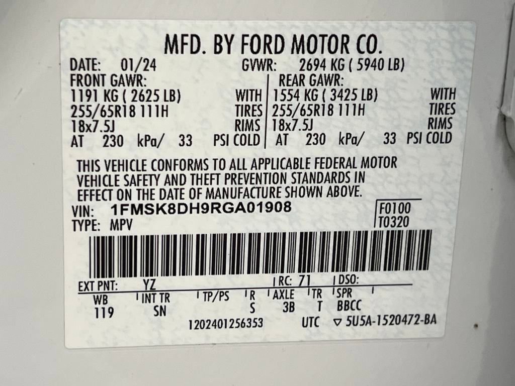 Used 2024 Ford Explorer XLT w/ Equipment Group 202A image 75