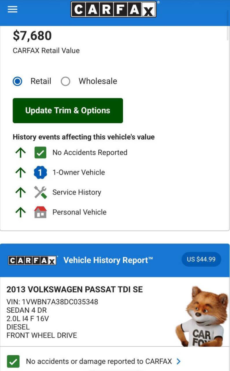 Used 2013 Volkswagen Passat TDI SE FWD image 16