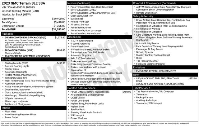 Used 2023 GMC Terrain SLE w/ Driver Convenience Package image 15