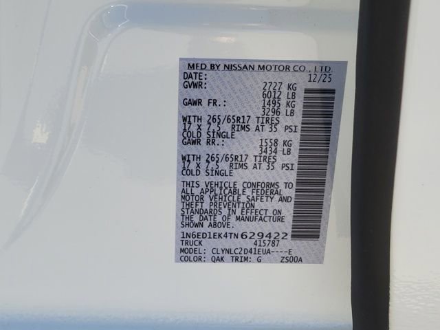 New 2026 Nissan Frontier SV w/ SV Convenience Package image 11