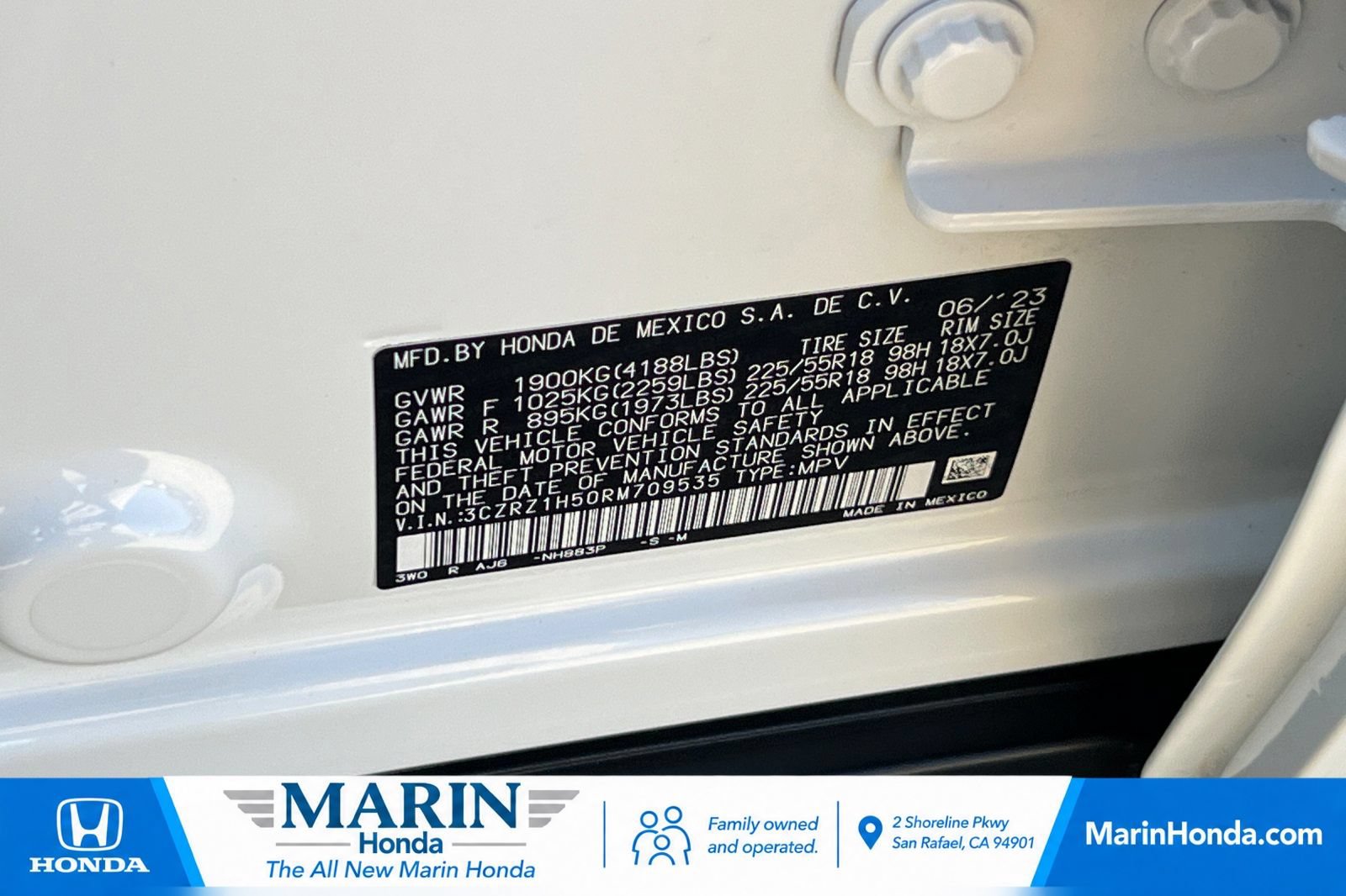 Certified 2024 Honda HR-V Sport image 33