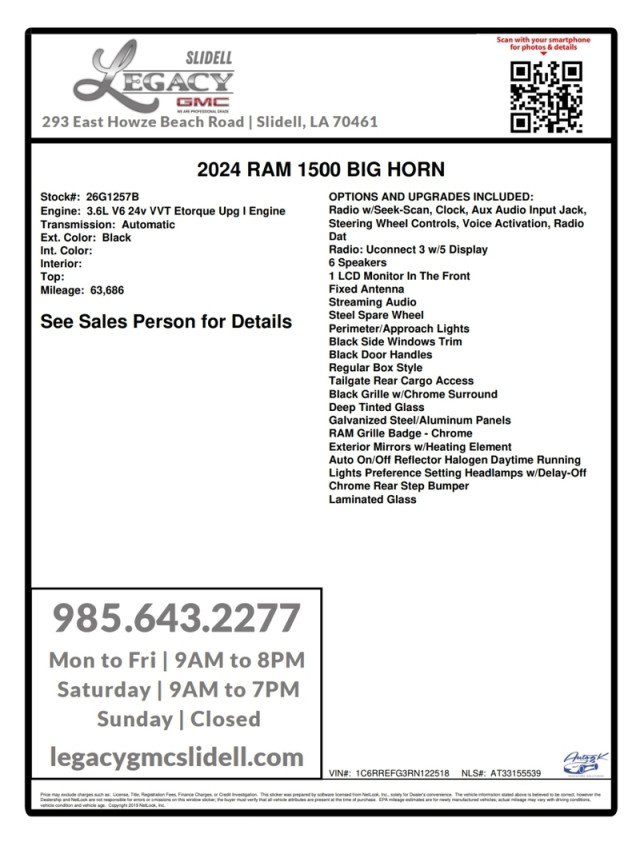 Used 2024 RAM 1500 Big Horn RWD image 34