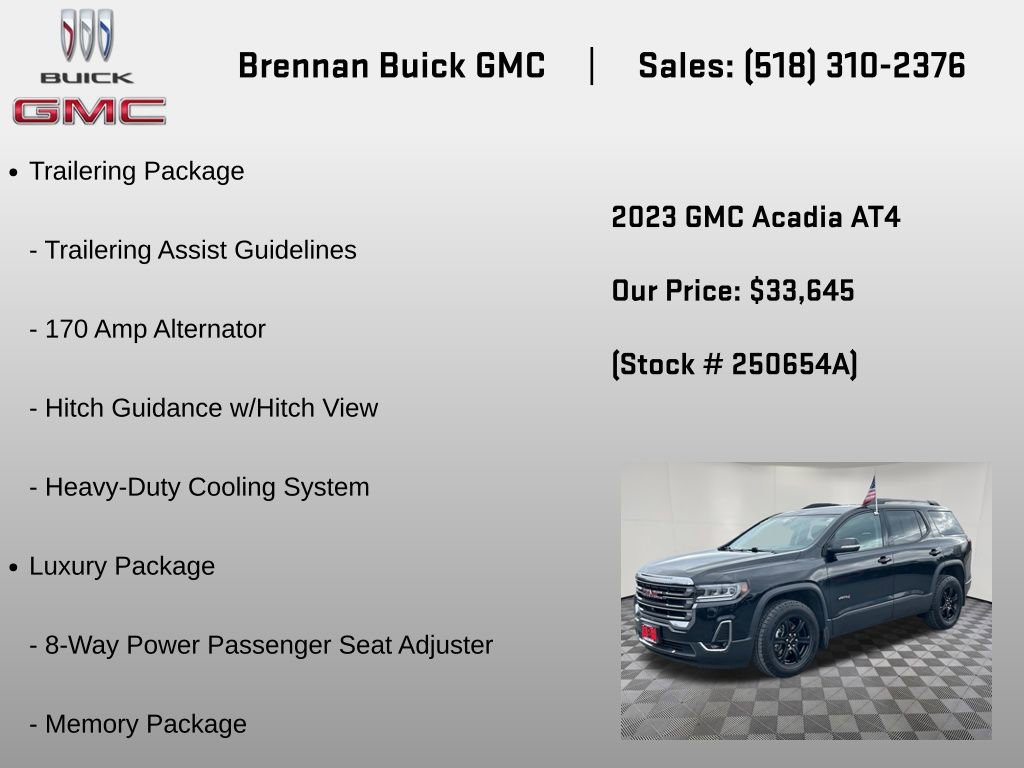 Certified 2023 GMC Acadia AT4 w/ Technology Package AWD/4WD image 12