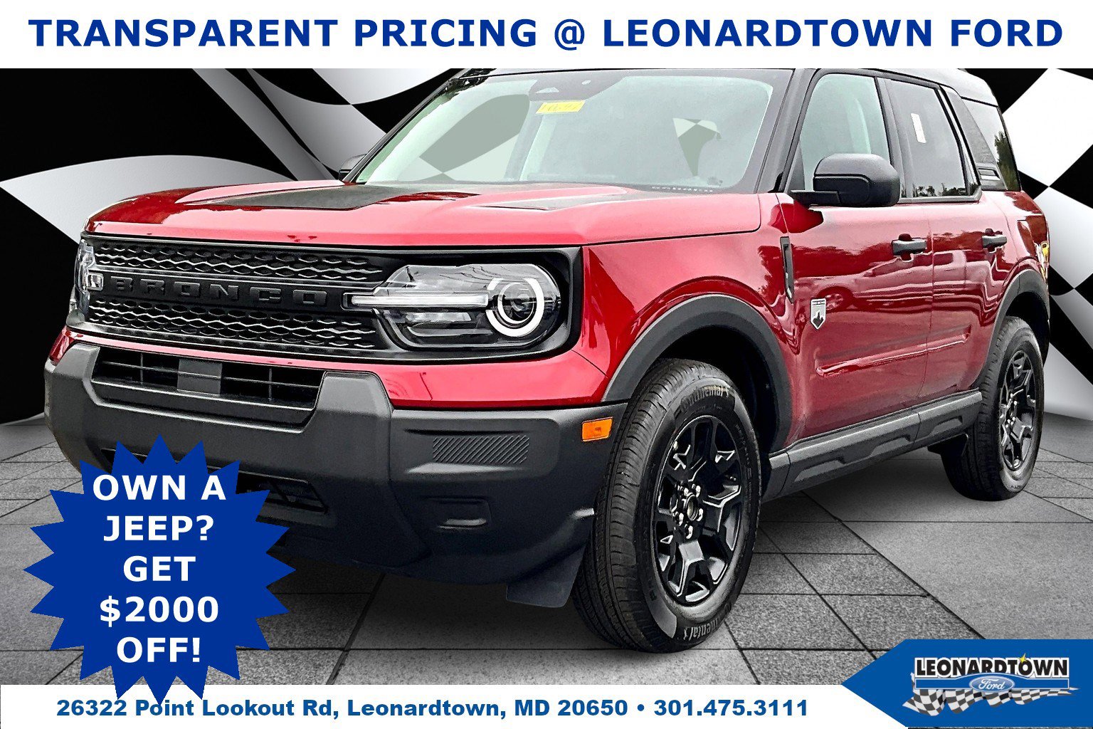 New 2025 Ford Bronco Sport Big Bend w/ Black Appearance Package