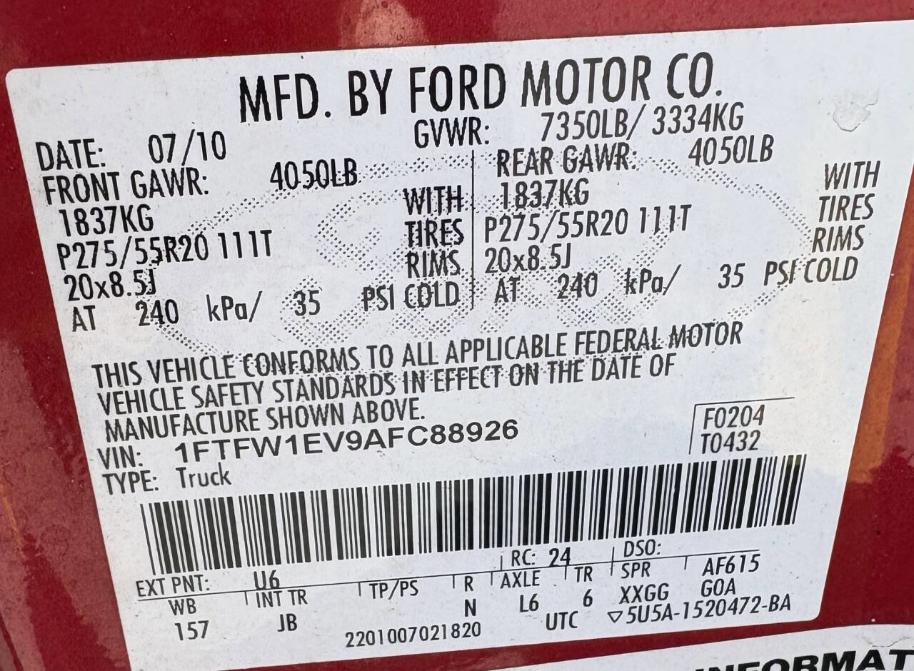 Used 2010 Ford F150 FX4 AWD/4WD image 16