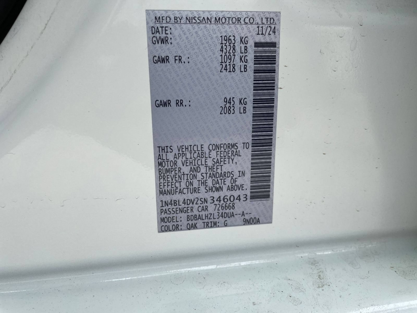 Used 2025 Nissan Altima 2.5 SV FWD image 28