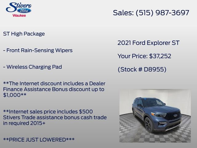 Used 2021 Ford Explorer ST w/ Equipment Group 401A image 26