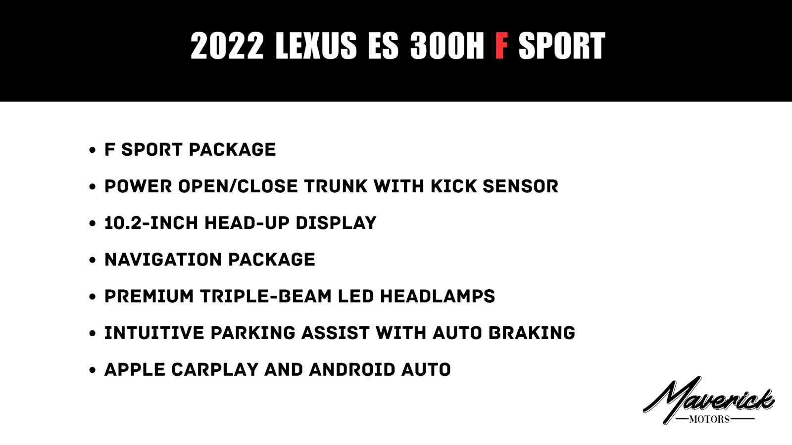 Used 2022 Lexus ES 300h F Sport w/ Accessory Package 2 FWD image 2