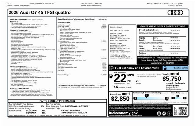 New 2026 Audi Q7 2.0T Premium Plus image 32